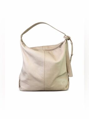 VINCE CAMUTO Women's Nude Sandstone Pebbled Leather Hobo Bag Handbag